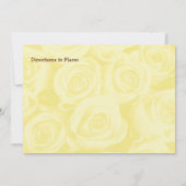 ライトイエローローズバックグラウンドブライダルシャワー招待状 招待状 (裏面)