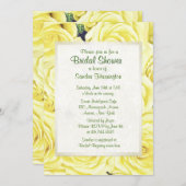 ライトイエローローズフローラブライダルシャワー 招待状 (正面/裏面)