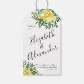 ライトイエローローズヴィンテージ春の結婚式 ギフトタグ (正面)