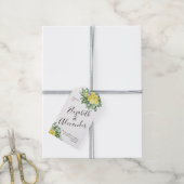 ライトイエローローズヴィンテージ春の結婚式 ギフトタグ (より糸付き)