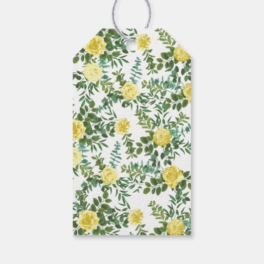 ライトイエローローズヴィンテージ春の結婚式 ギフトタグ (裏面)