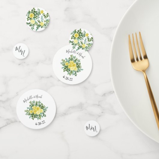 ライトイエローローズヴィンテージ春の結婚式 コンフェッティ (グループ)