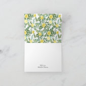 ライトイエローローズヴィンテージ春の結婚式 サンキューカード (内部)