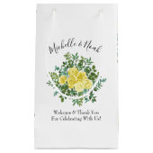 ライトイエローローズヴィンテージ春の結婚式 スモールペーパーバッグ (正面)