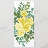 ライトイエローローズヴィンテージ春の結婚式 メニュー (裏面)