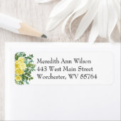 ライトイエローローズヴィンテージ春の結婚式 ラベル (インサイチュ)