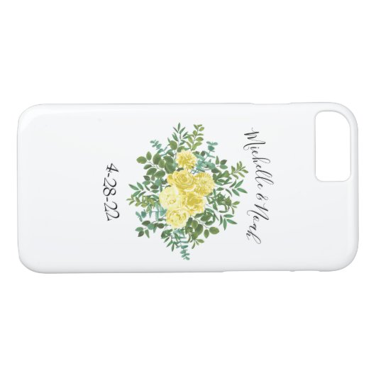 ライトイエローローズヴィンテージ春の結婚式 Case-Mate iPhoneケース (裏面(横))