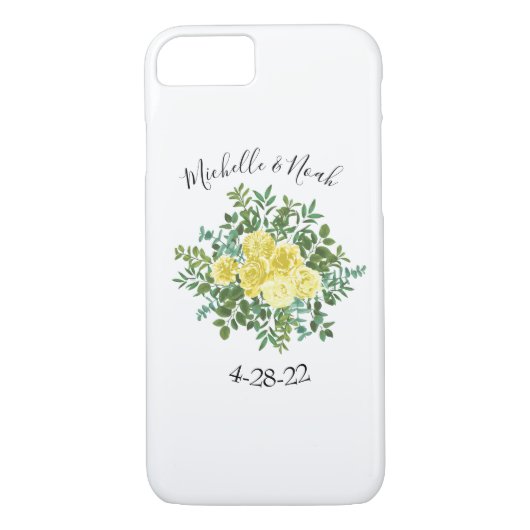 ライトイエローローズヴィンテージ春の結婚式 Case-Mate iPhoneケース (裏面)