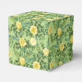 ライトイエロー淡い色のとグリーンバラフローラ結婚ズ フェイバーボックス (裏面サイド)