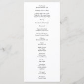 ライトイエロー牡丹&バラフローラ結婚式 プログラム (裏面)