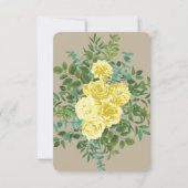 ライトイエロー＆カーキ・エクリュ 結婚式の招待状（Save Date） 招待状 (裏面)