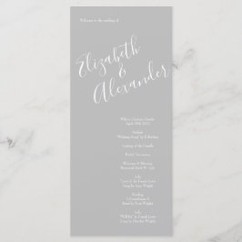 ライトイエロー&グレーバラフローラ結婚式 プログラム