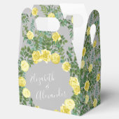 ライトイエロー&グレー牡丹&バラフローラ結婚ズ フェイバーボックス (オープン)