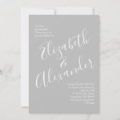 ライトイエロー&グレー牡丹&バラフローラ結婚ズ 招待状 (正面)