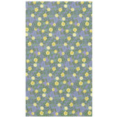 ライトイエロー&ペリウィンクルブルーバラ結婚フローラ テーブルクロス (正面)