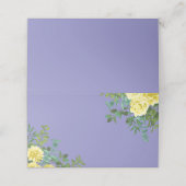 ライトイエロー&ペリウィンクルブルーバラ結婚フローラ プレイスカード (外部開封)