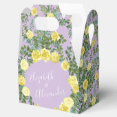 ライトイエロー&薄紫パープル&バラフローラ結婚ズ フェイバーボックス (オープン)