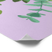 ライトイエロー&薄紫パープル&バラフローラ結婚ズ ポスター (角)