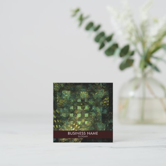 ライトインザシティ抽象芸術アートプロフェッショナル スクエア名刺 (スタンド正面)