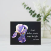 ライトインザダークネスアイリス写真&引用文 ポストカード (スタンド正面)