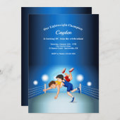 ライトウェイトチャンピオンバースデーパーティーへの招待 招待状 (正面/裏面)