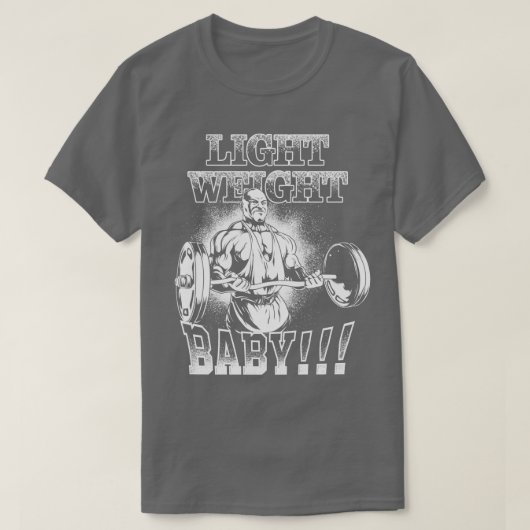 ライトウェイトベビーバーベルビジェップカールジムモチベーション Tシャツ (デザイン正面)