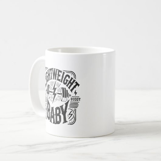 ライトウェイトベビー-ボディビルジムやる気を起こさせる コーヒーマグカップ (正面左)
