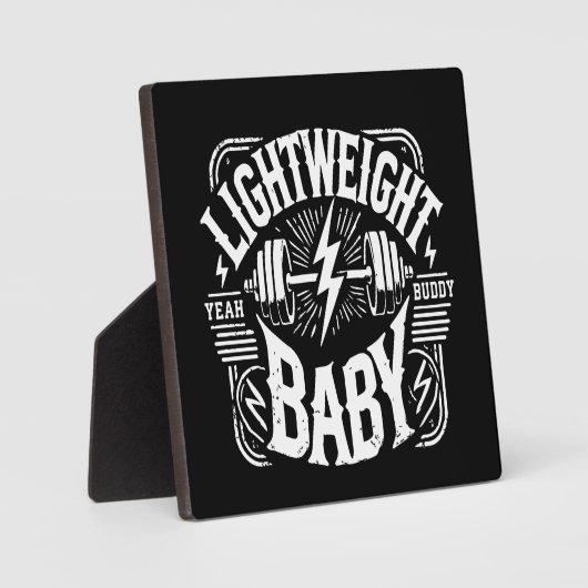 ライトウェイトベビー-ボディビルジムやる気を起こさせる フォトプラーク (正面)