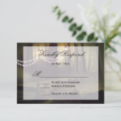 ライトウェディング素朴RSVPカードの列 出欠カード (スタンド正面)