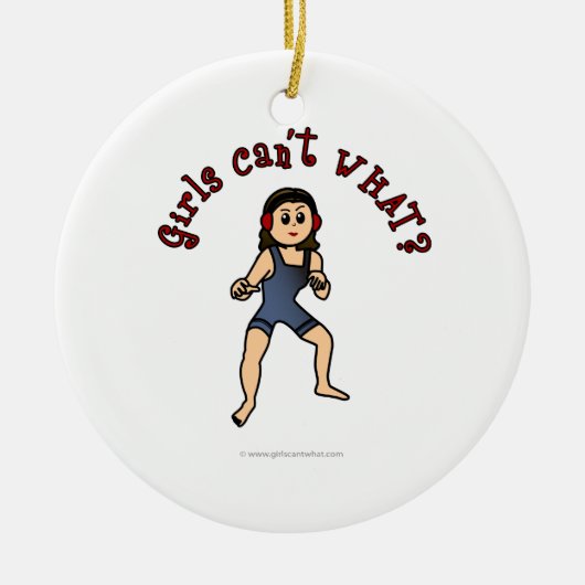 ライトウォメンズレスリング セラミックオーナメント (正面)