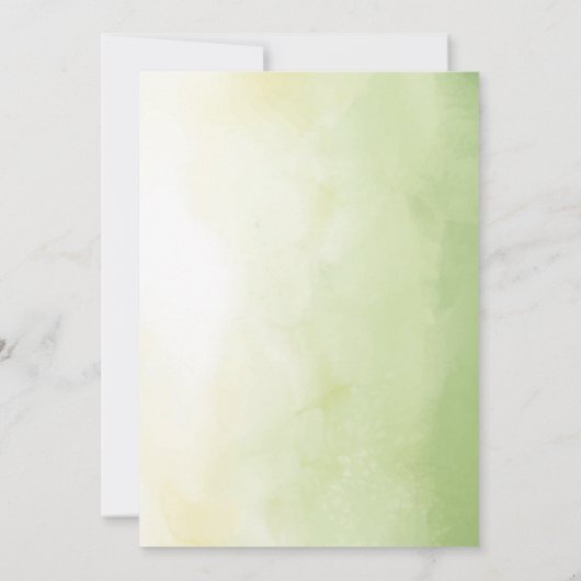 ライトウォーターカラー野草花ベビーシャワー 招待状 (裏面)