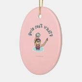 ライトウォーターポロプレーヤーガール セラミックオーナメント (左)