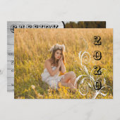 ライトウッドカントリースタイル卒業招待状 招待状 (正面/裏面)