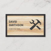 ライトウッドグレインハンドマインオートリペア整備士 名刺 (正面)