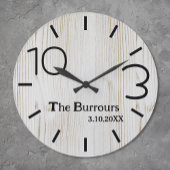 ライトウッドシンプル番号ファミリ名カスタム名 ラージ壁時計