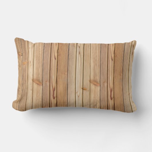 ライトウッドパネルのテクスチャランバーピロー ランバークッション (正面)