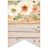 ライトウッドパネル水彩フローラ花 バンティングフラッグ (第2の旗)