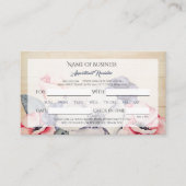 ライトウッド素朴サマーブロッサムアポイントメントカード 予約カード (正面)