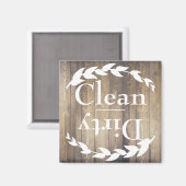 ライトウッド素朴ファームハウスローレルクリーン汚い マグネット (正面/裏面)