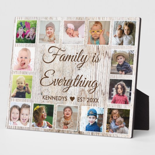 ライトウッド素朴14フォトコラージュファミリー引用文 フォトプラーク (側面)