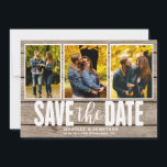 ライトウッ素朴ドフォトコラージュ セーブザデート<br><div class="desc">この田舎の田舎の写真集3丁で結婚式の日を知らせてくれ。</div>