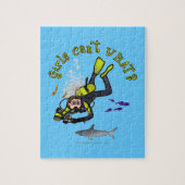 ライトウーマンスキューバダイバー ジグソーパズル (縦)