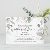 ライトエアリー水彩植物体リハーサルディナー 招待状