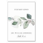 ライトエアリー水彩植物又は結婚宴会 テーブルナンバー (正面)