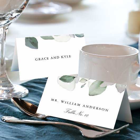 ライトエアリー水彩植物又は結婚宴会 テーブルナンバー