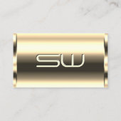 ライトエレガントゴールデンきらめくオプティクス3Dモノグラム 名刺 (正面)