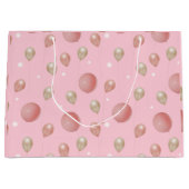 ライトエレガント付き3Dバルーンきらめく抱き枕 ラージペーパーバッグ (正面)