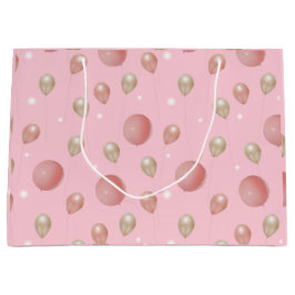 ライトエレガント付き3Dバルーンきらめく抱き枕 ラージペーパーバッグ