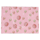 ライトエレガント付き3Dバルーンきらめく抱き枕 ラージペーパーバッグ (裏面)