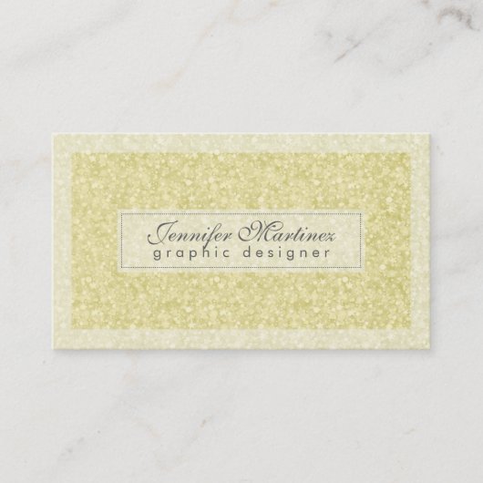 ライトエレガント金ゴールドトーングリッターとスパーク2 名刺 (正面)